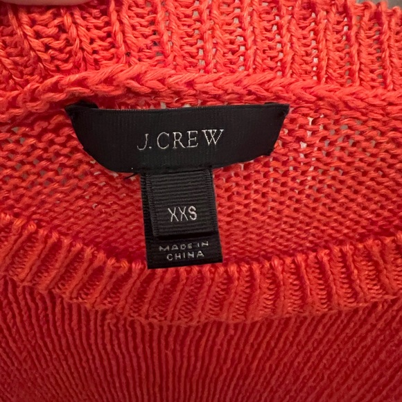 J Crew Lightweight Knit 100% Linen Sweater - Orange - XXS - Picture 3 of 3